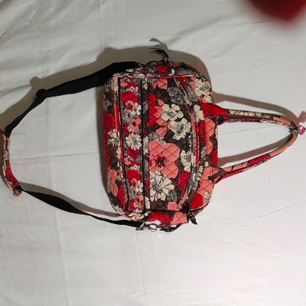 Vera Bradley Floral Pink and Brown Women's Bag